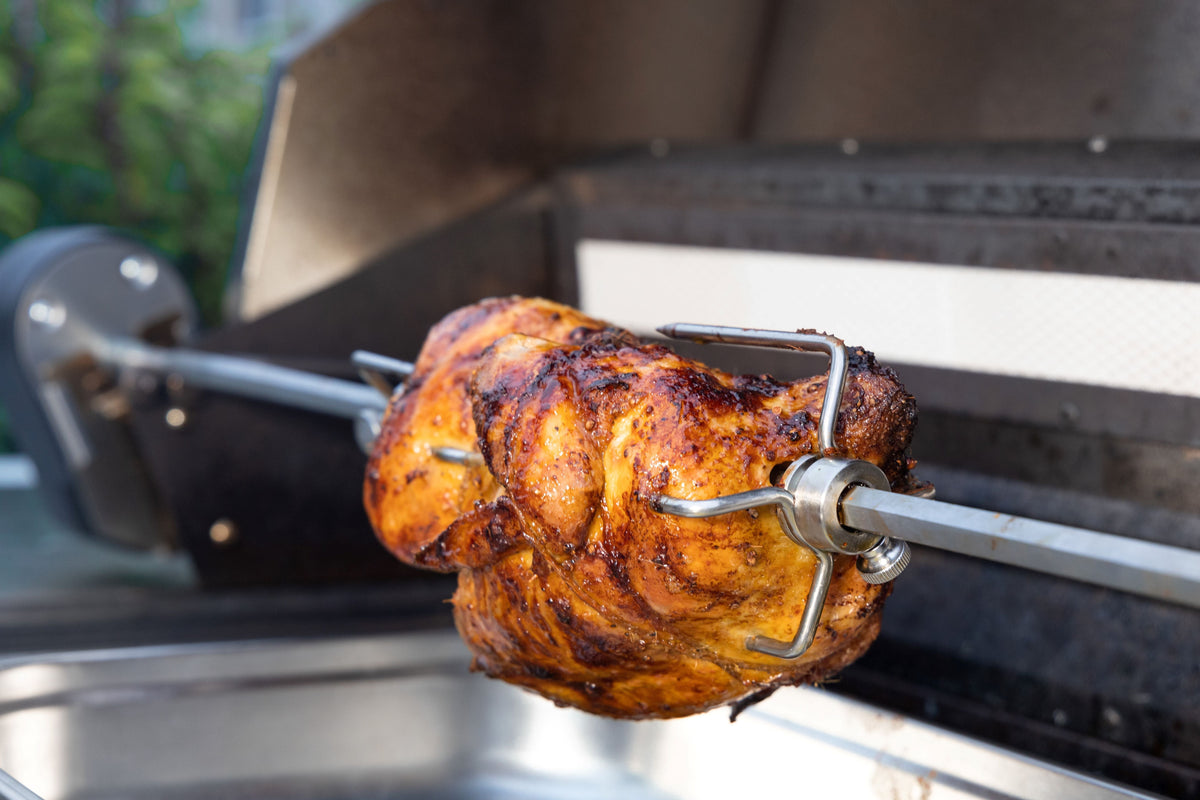 Hähnchen von der Rotisserie