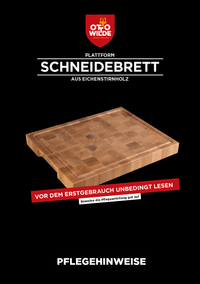 Pflegeanleitung: Schneidebrett