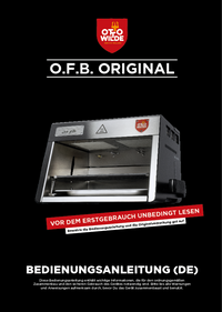 PDF-Download der Bedienungsanleitung für den Oberhitzegrill O.F.B. Original